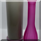 G23. Gray and pink glass vases. - $48 for the pair 